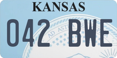 KS license plate 042BWE