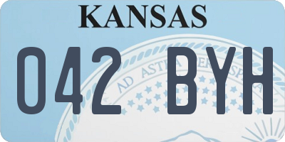 KS license plate 042BYH