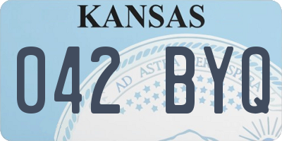 KS license plate 042BYQ