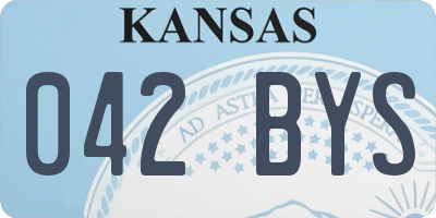 KS license plate 042BYS