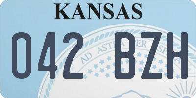 KS license plate 042BZH