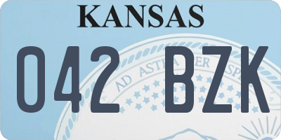 KS license plate 042BZK