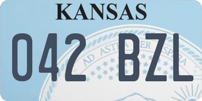 KS license plate 042BZL