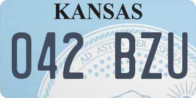KS license plate 042BZU