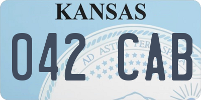 KS license plate 042CAB