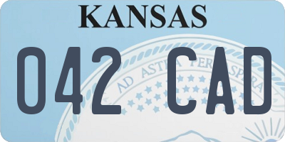 KS license plate 042CAD