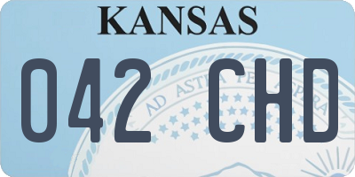 KS license plate 042CHD