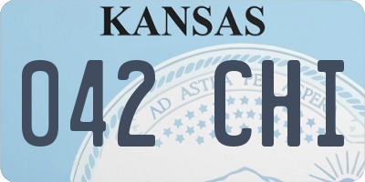 KS license plate 042CHI