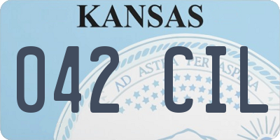 KS license plate 042CIL