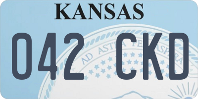 KS license plate 042CKD