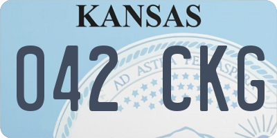 KS license plate 042CKG