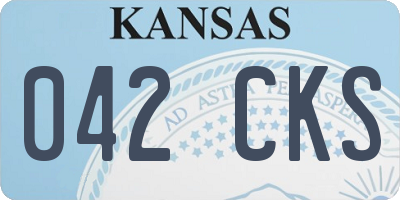 KS license plate 042CKS