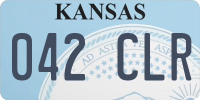 KS license plate 042CLR