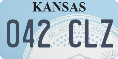 KS license plate 042CLZ