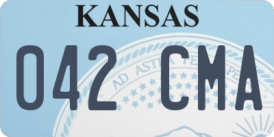 KS license plate 042CMA