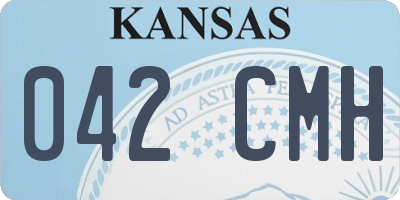 KS license plate 042CMH