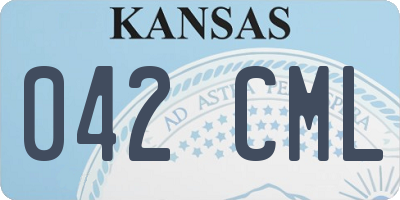 KS license plate 042CML