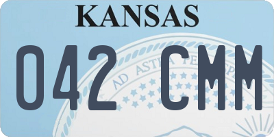 KS license plate 042CMM