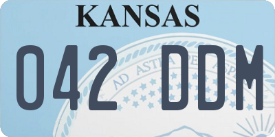 KS license plate 042DDM