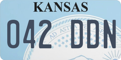 KS license plate 042DDN