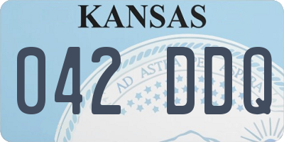 KS license plate 042DDQ