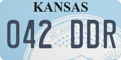 KS license plate 042DDR