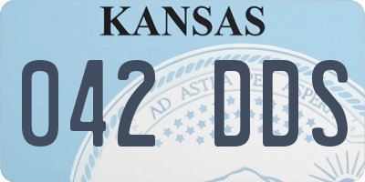 KS license plate 042DDS