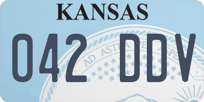 KS license plate 042DDV