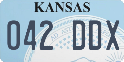KS license plate 042DDX