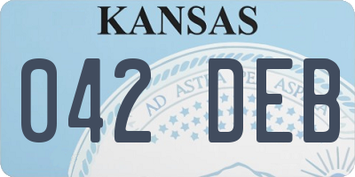 KS license plate 042DEB
