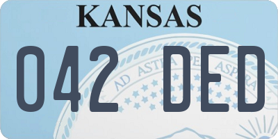 KS license plate 042DED