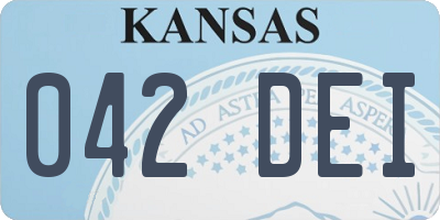 KS license plate 042DEI