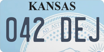 KS license plate 042DEJ