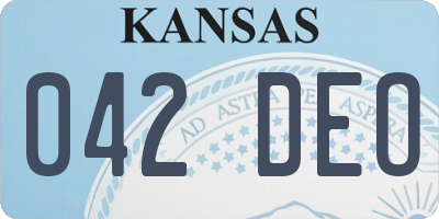 KS license plate 042DEO