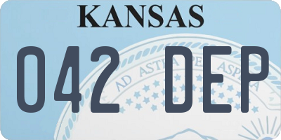 KS license plate 042DEP