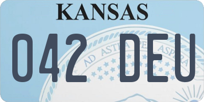 KS license plate 042DEU