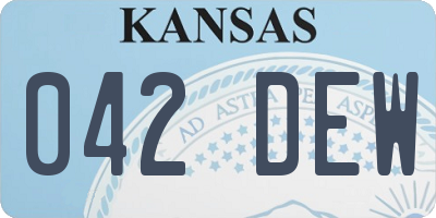 KS license plate 042DEW