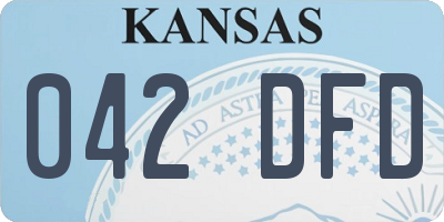 KS license plate 042DFD