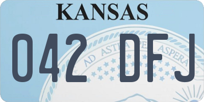 KS license plate 042DFJ