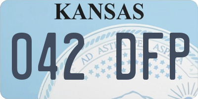 KS license plate 042DFP