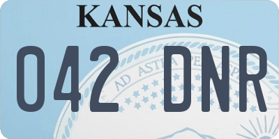 KS license plate 042DNR
