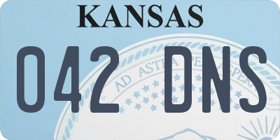 KS license plate 042DNS