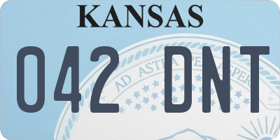 KS license plate 042DNT