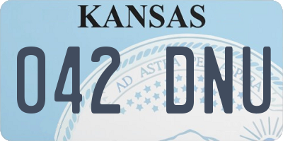 KS license plate 042DNU