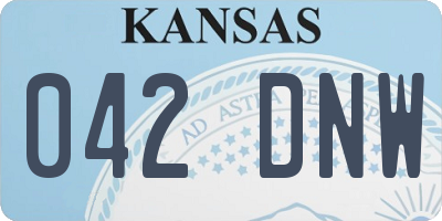 KS license plate 042DNW