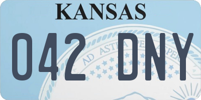 KS license plate 042DNY