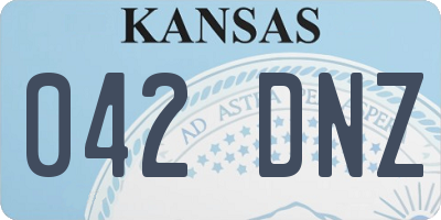 KS license plate 042DNZ
