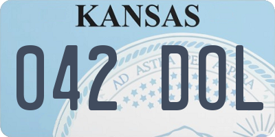 KS license plate 042DOL