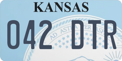KS license plate 042DTR
