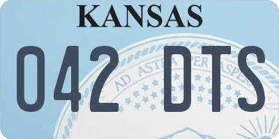 KS license plate 042DTS